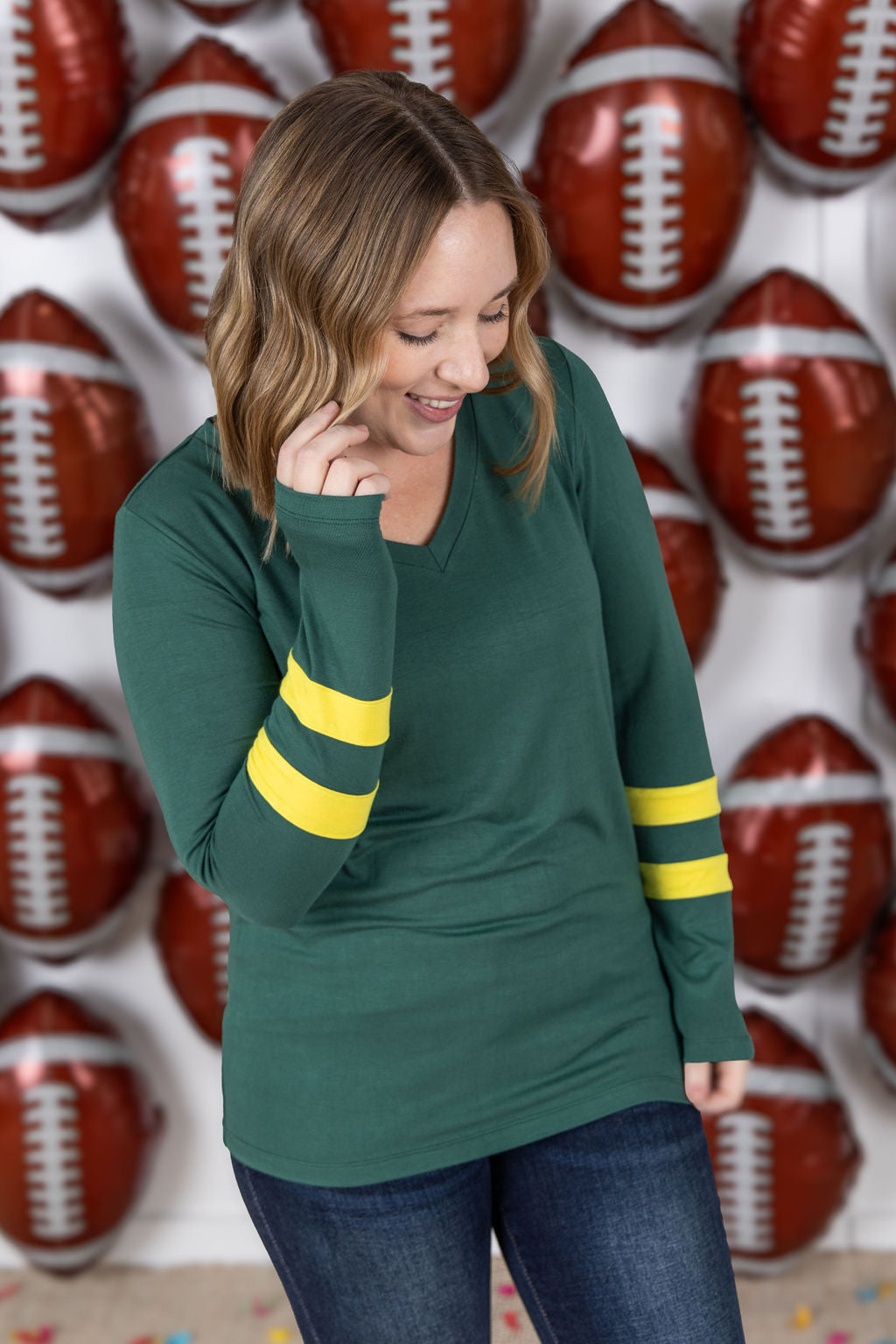 GameDay Larissa Long Sleeve Top - Green Bay